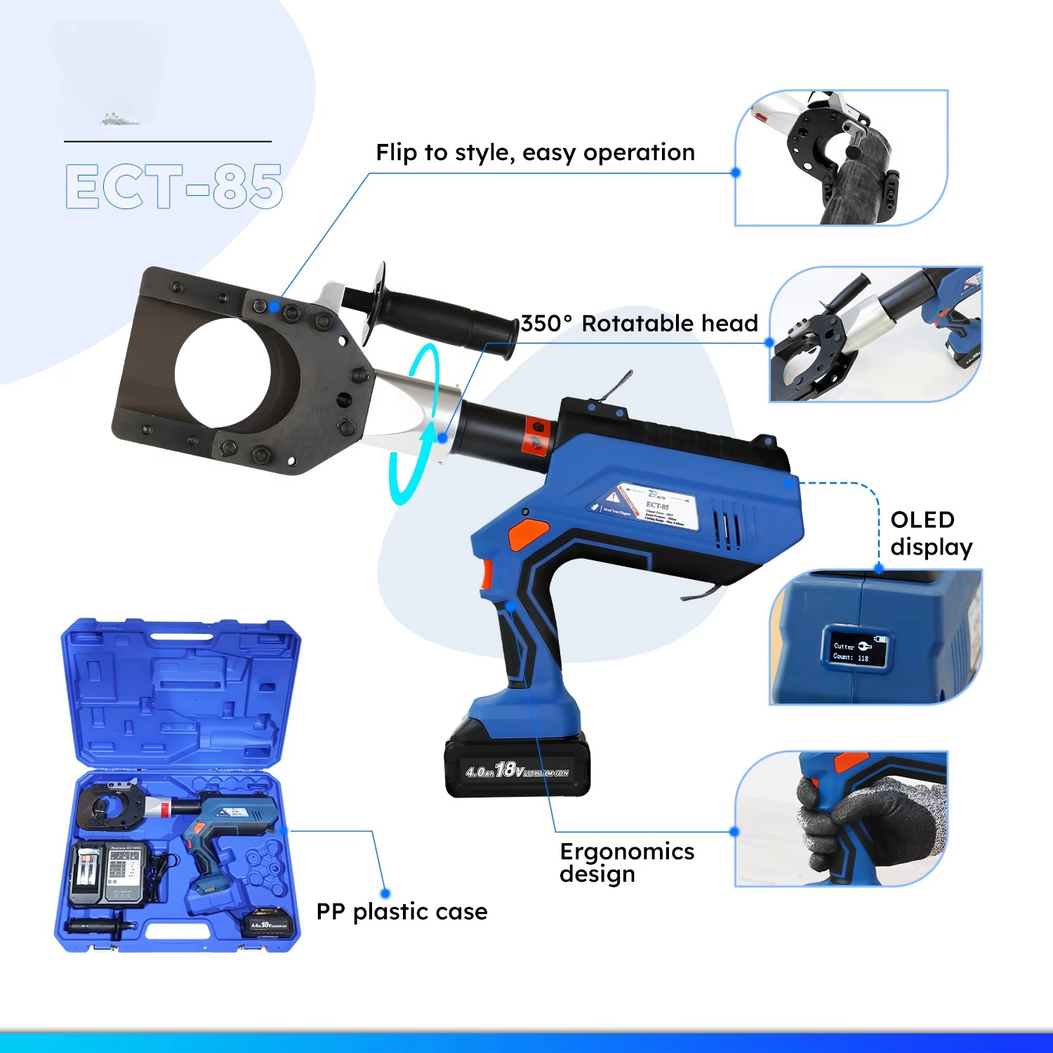 ECT-85 Powerful 85mm OEM Facto - Power Tools Battery reseña y precio