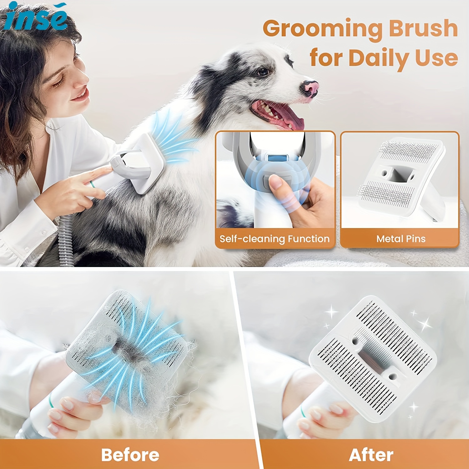 INSE P20 Pet Grooming Vacuum C - Vacuum Cleaner Power Tools reseña y precio