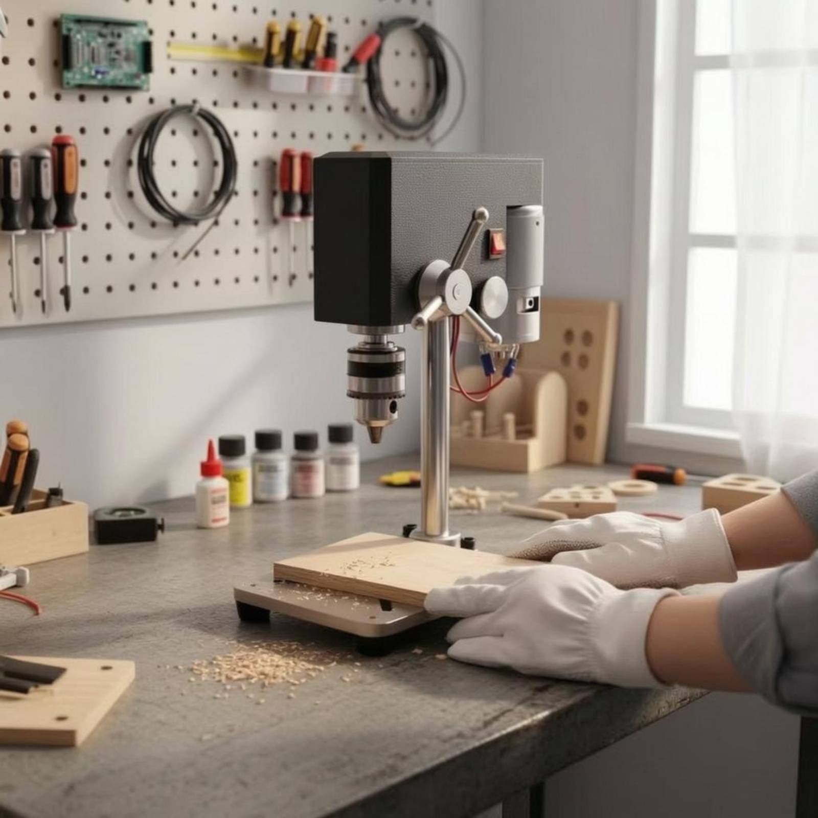 Mini Bench Drill Press Small S - Power Tools Workshop reseña y precio