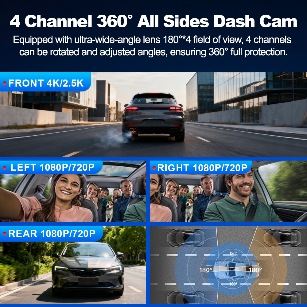 BEPOCAM 4 Channel Dash Cam 4K  - Power Tools Japan reseña y precio