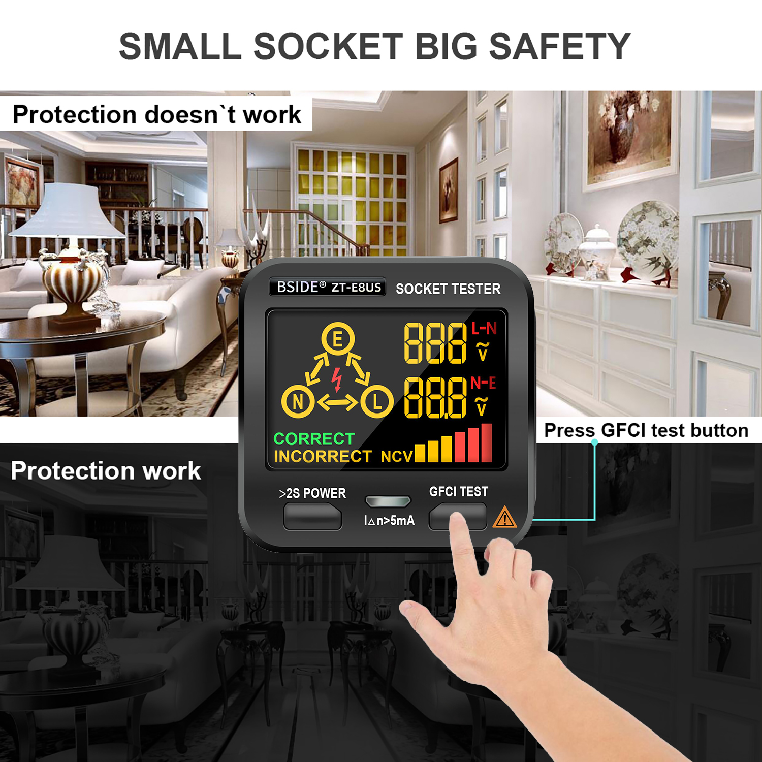 BSIDE Smart Socket Tester Smar - Power Tools Uk Review reseña y precio