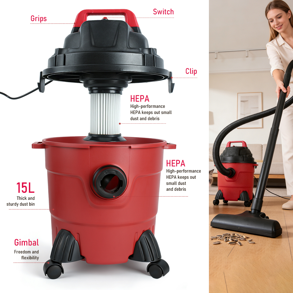 Tungfull 15L Wet and Dry Vacuu - Power Tools Vacuum reseña y precio