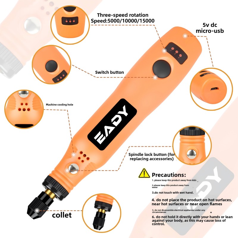 USB Cordless Rotary Tool Kit – - Power Tools Workshop reseña y precio