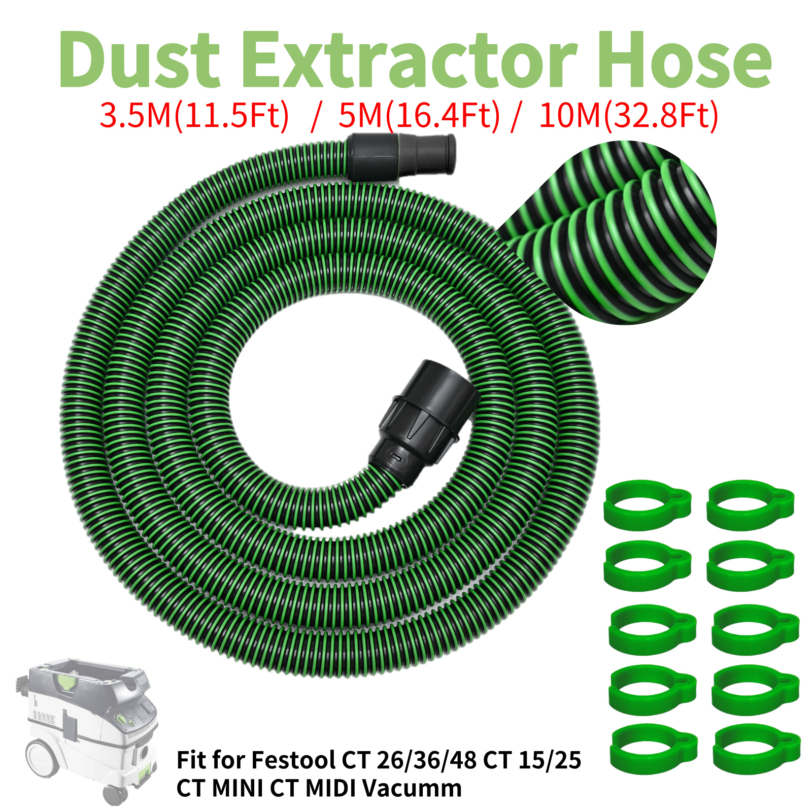 Dust Extractor Hose D27/32x3.5 - Vacuum Cleaner Power Tools reseña y precio