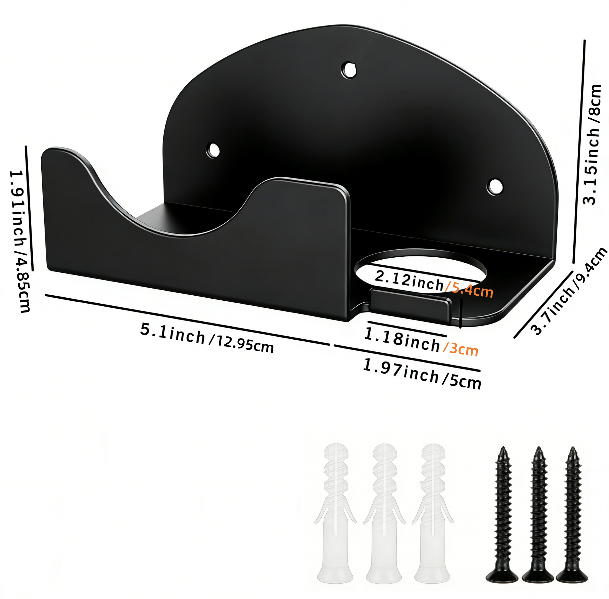 1 Black Wall Mounted Metal Too - Power Tools Store reseña y precio