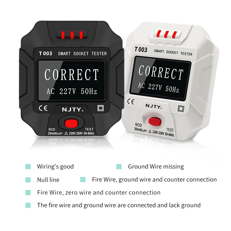 NJTY T003 Smart Socket Tester  - Power Tools Uk Review reseña y precio