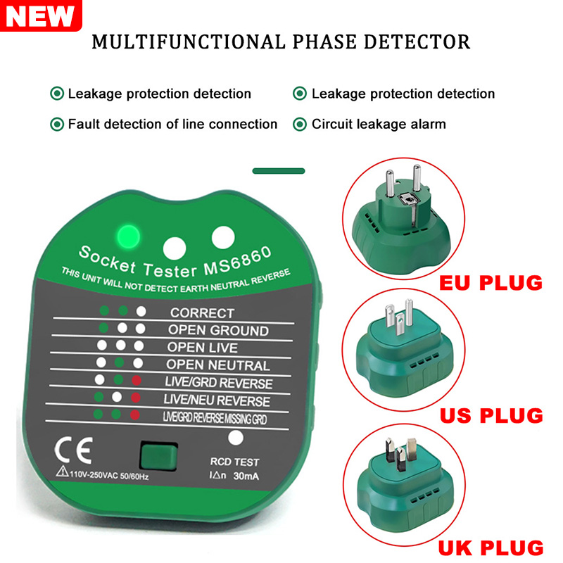 30mA Socket Tester Voltage Tes - Power Tools Uk Review reseña y precio