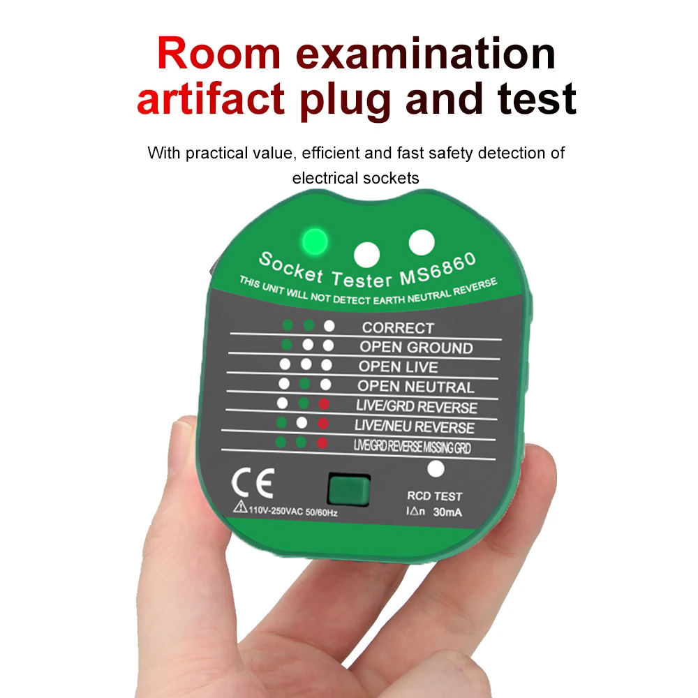 30mA Socket Tester Voltage Tes - Power Tools Uk Review reseña y precio